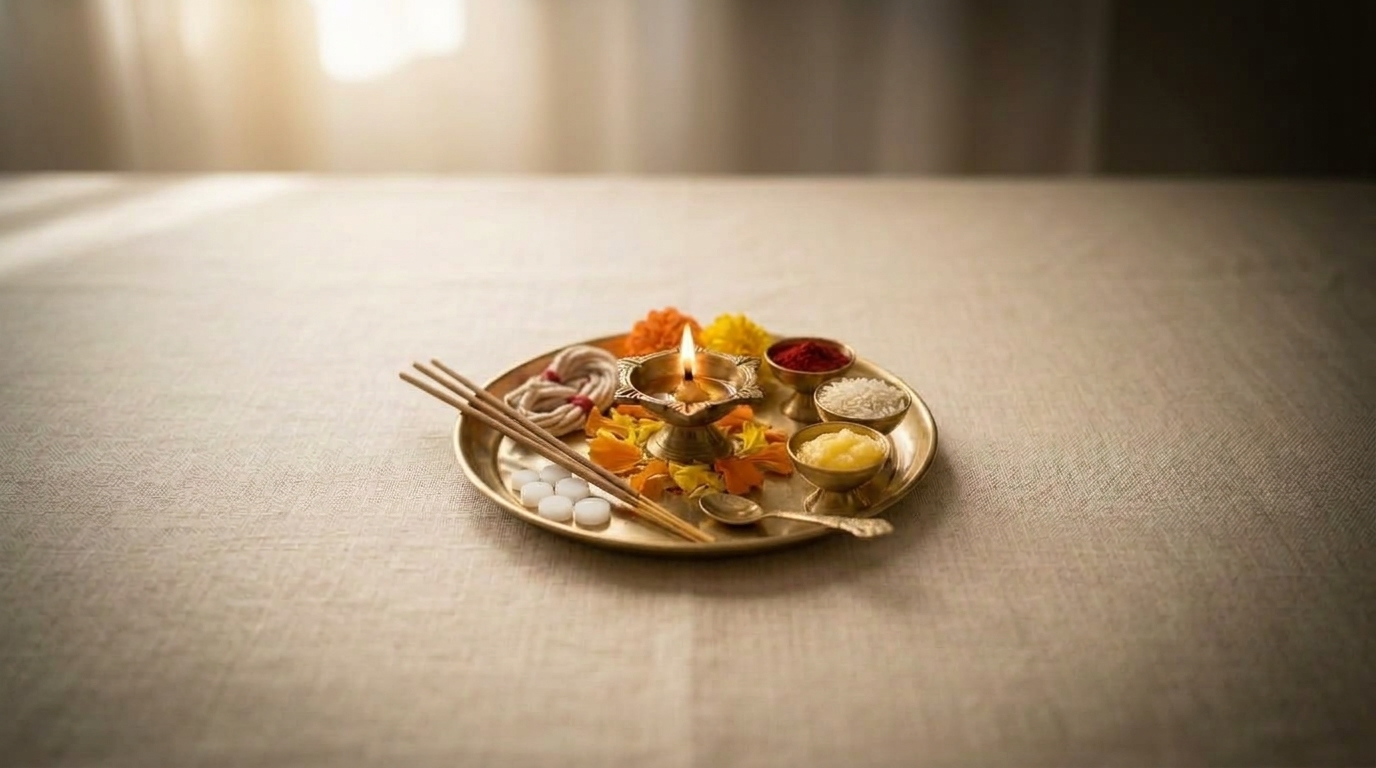 Brass Puja Thali Set