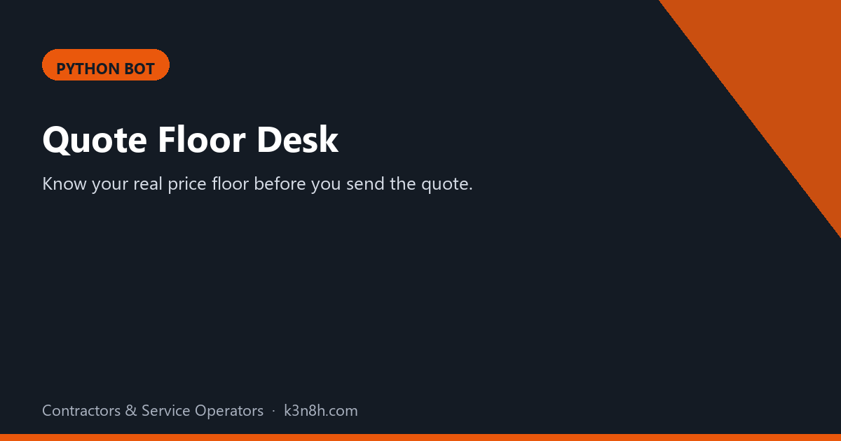 Quote Floor Desk