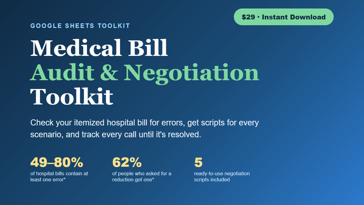 Medical Bill Audit & Negotiation Toolkit