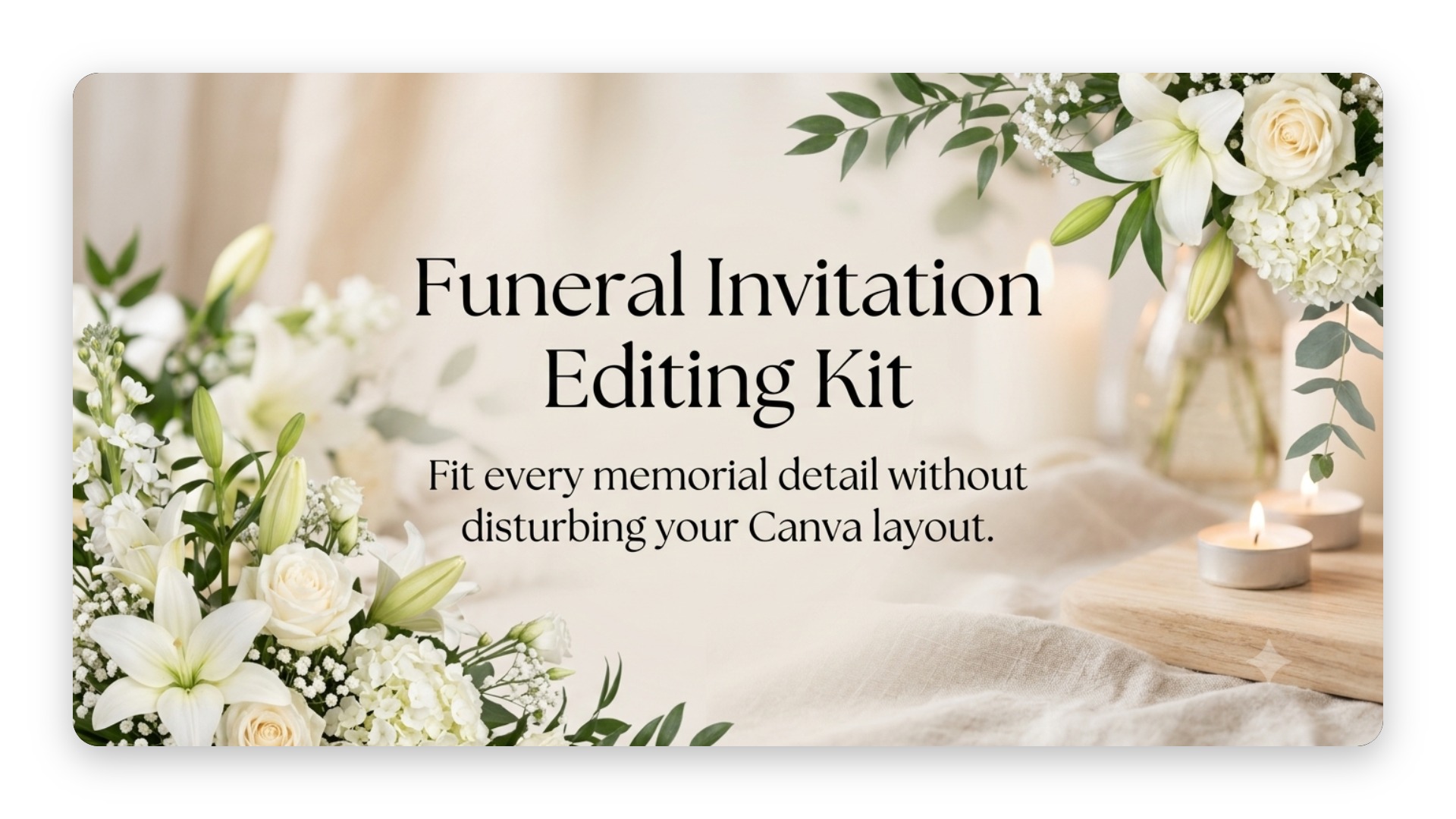 Funeral Invitation Editing Kit