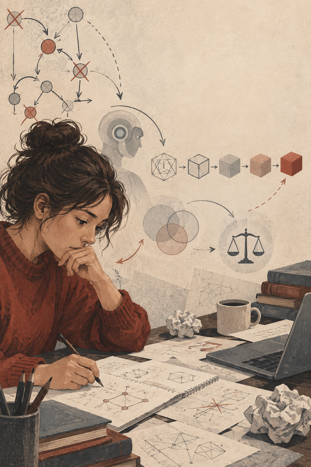 College Students Solving New Problems Without Copying AI Answers