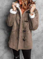 Ella | Women's Hooded Fleece Duffle Coat