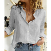 Margaux | V-Neck Linen Shirt