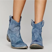 Willow | Women's Faux Suede Western Ankle Boots