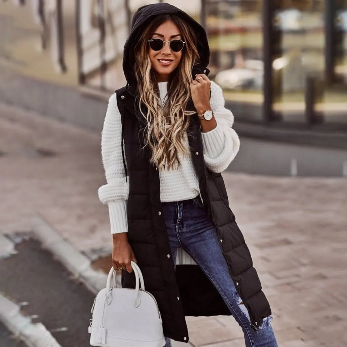 Isa | Long Puffer Gilet