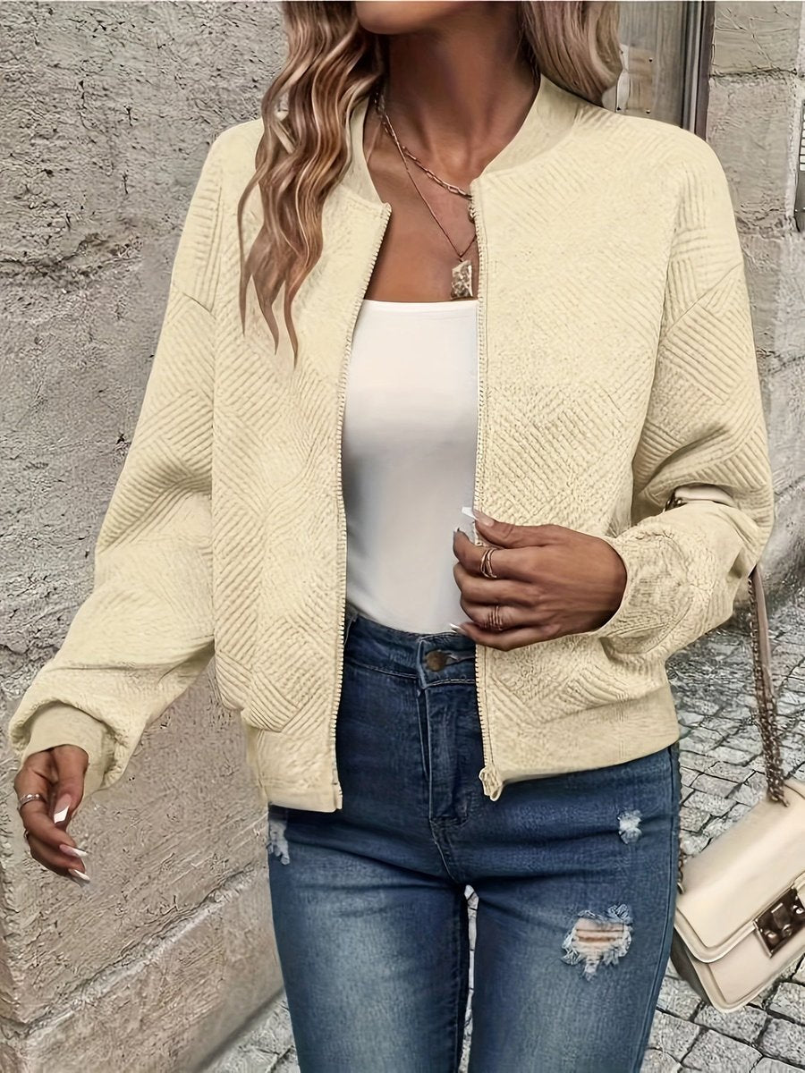 Sienna | Women's Textured Zip-Up Cardigan