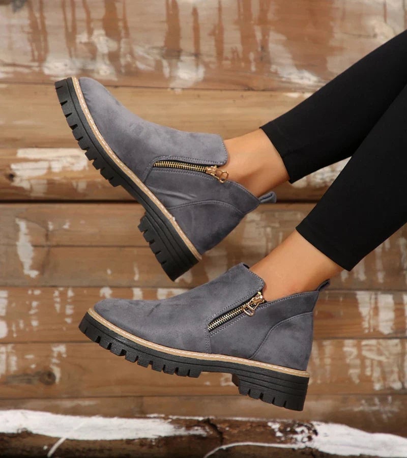 Alessia Orthopedic Ankle Boots in Gray