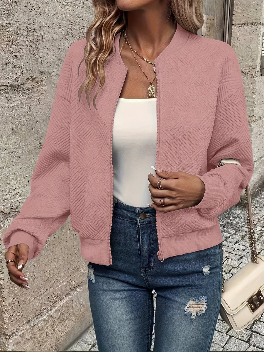 Sienna | Women's Textured Zip-Up Cardigan