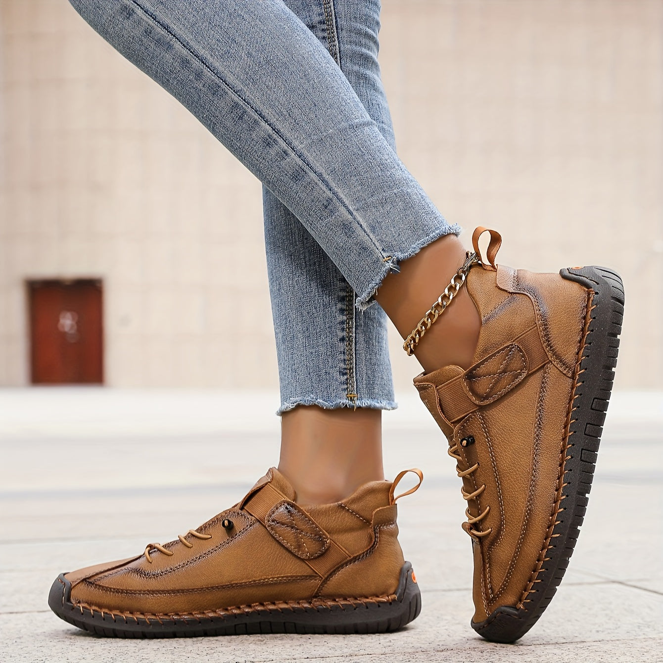 Nadia | Women's Stitched Sole Lace-Up Trainers