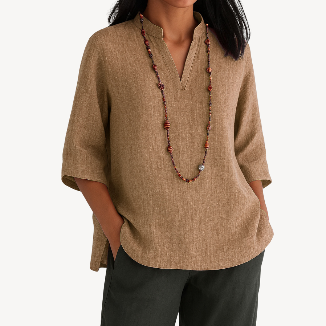Elena | V-Neck Tunic Top