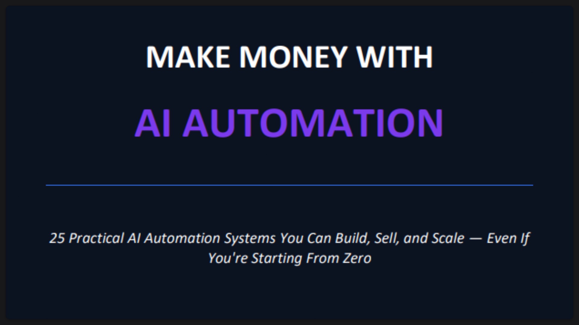 Make Money With AI Automation kit