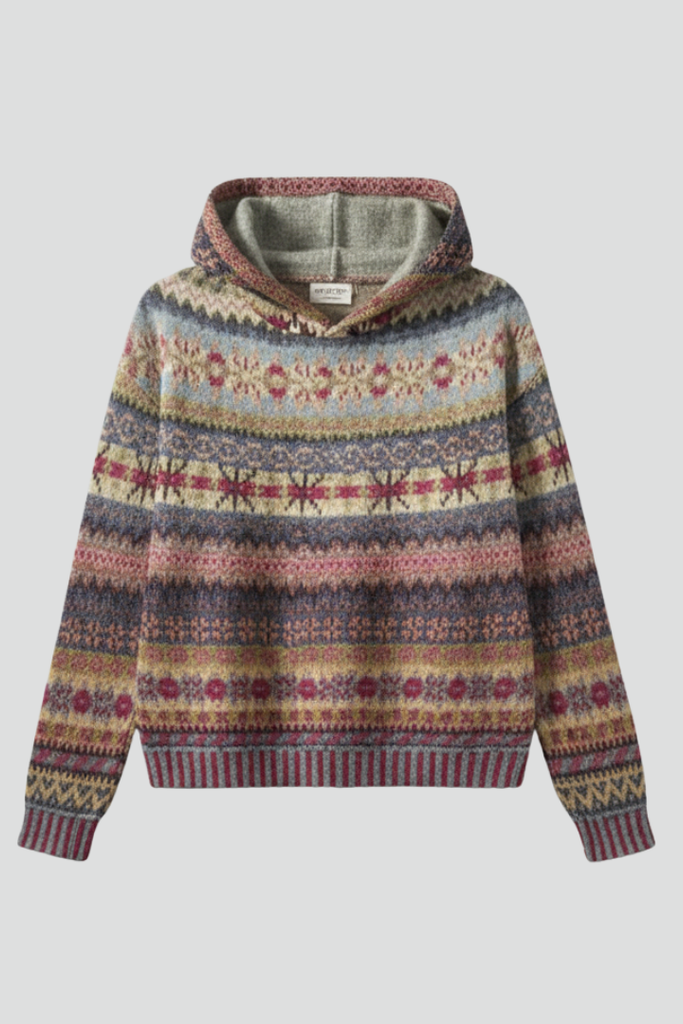 Lina | Fair Isle Print Hoodie