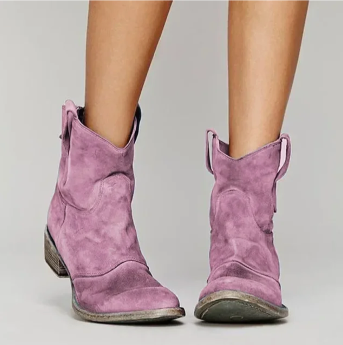 Willow | Women's Faux Suede Western Ankle Boots