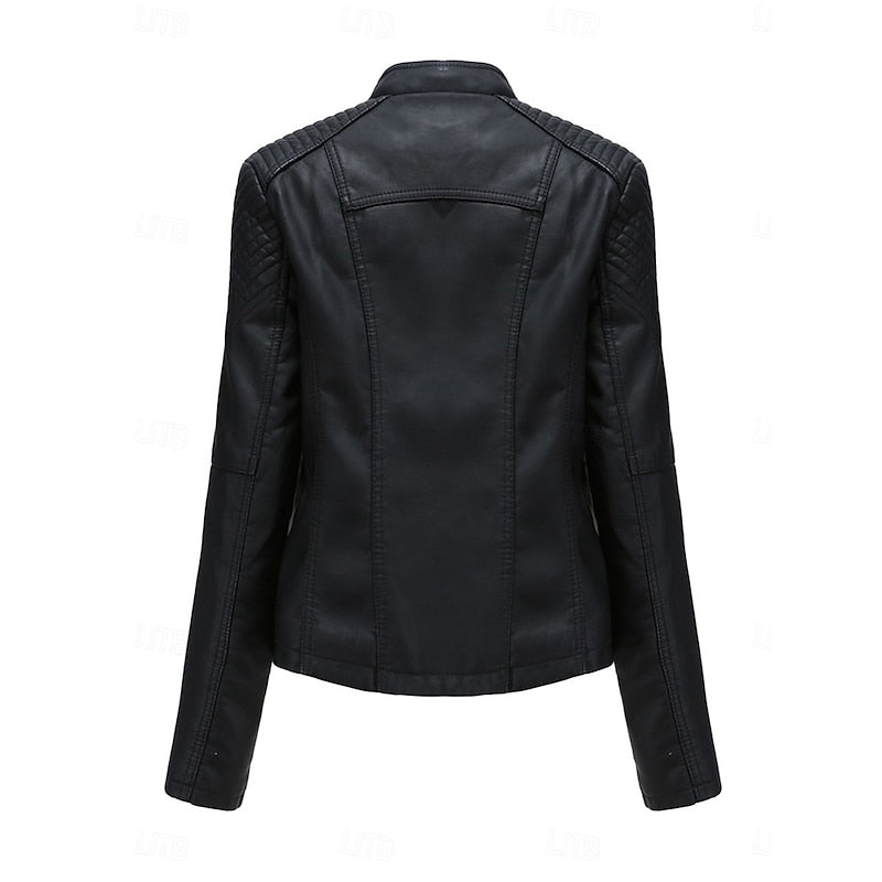 Vespera | Women's Faux Leather Jacket