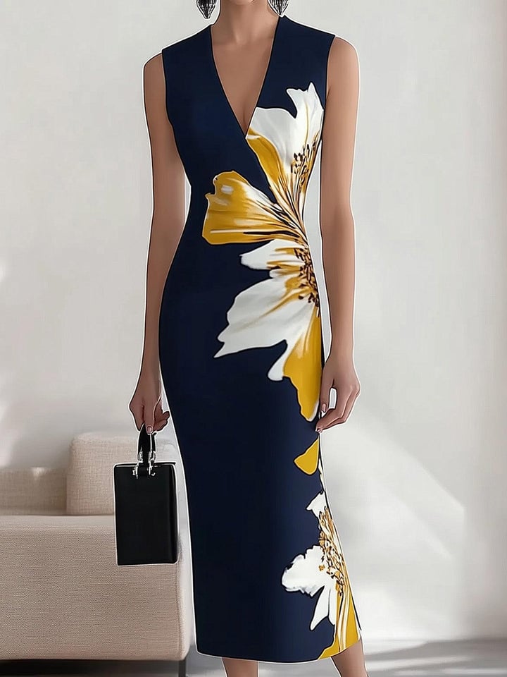 Lily | Beach Glam Elegant Workplace Festival Midi Dress