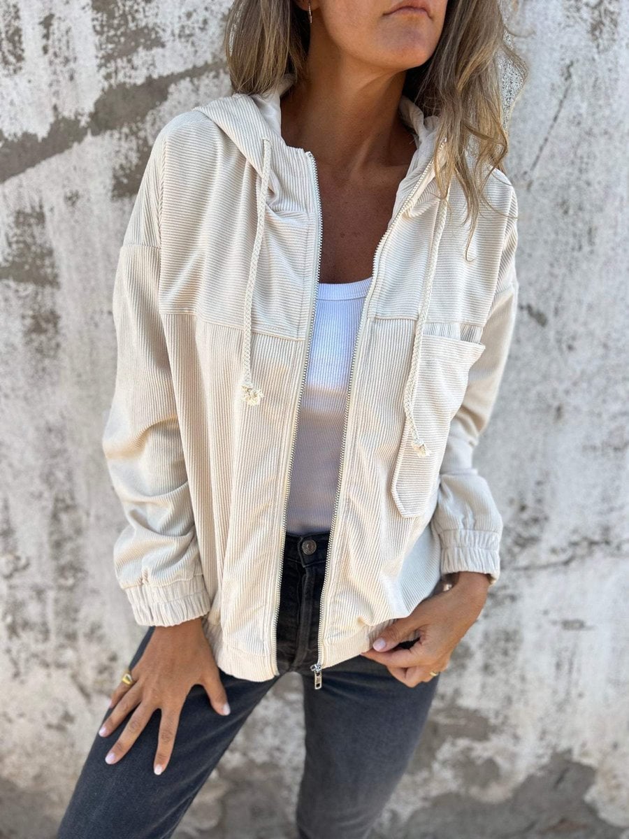 Elena | Women's Corduroy Hooded Jacket