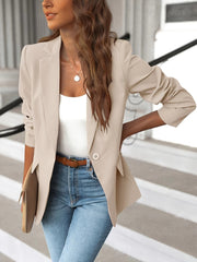Philippa | Women's Notch Lapel Ruched Sleeve Blazer