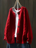 Hermi | Women's Cable Knit Crew Neck Cardigan