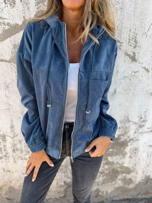 Elena | Women's Corduroy Hooded Jacket