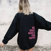 Bella | Print Slogan Oversized Hoodie