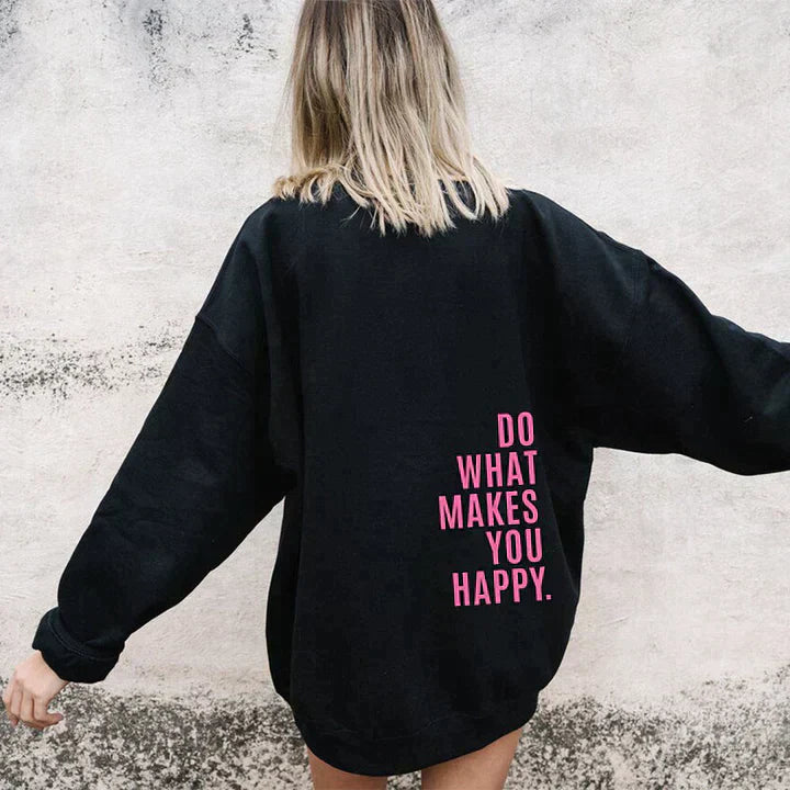 Bella | Print Slogan Oversized Hoodie