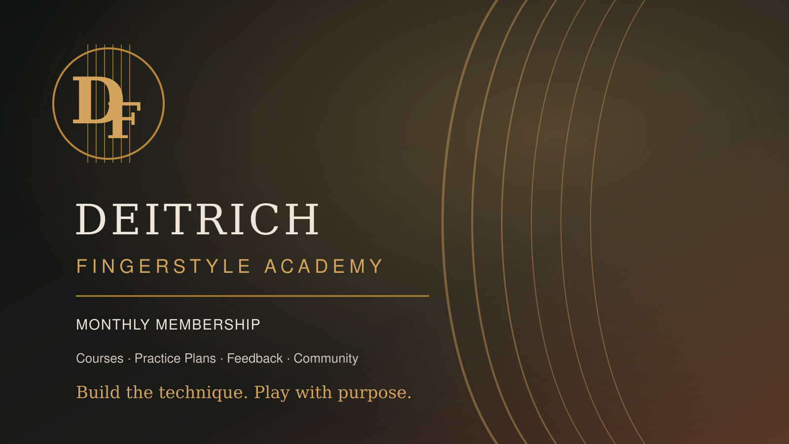 Deitrich Fingerstyle Academy Membership