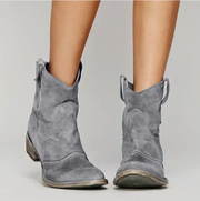 Willow | Women's Faux Suede Western Ankle Boots