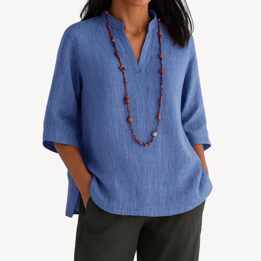 Elena | V-Neck Tunic Top