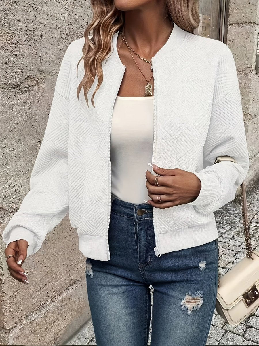 Sienna | Women's Textured Zip-Up Cardigan