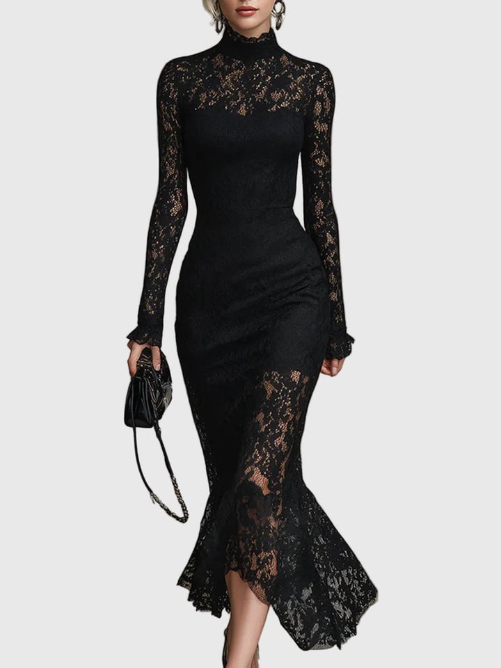 Taylynnne | Elegant Lace Fishtail Maxi Dress