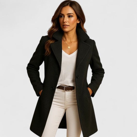 Selina | Women's Double-Breasted Longline Wool Coat