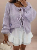 Annalena | Women's Chunky Tie-Front Cardigan