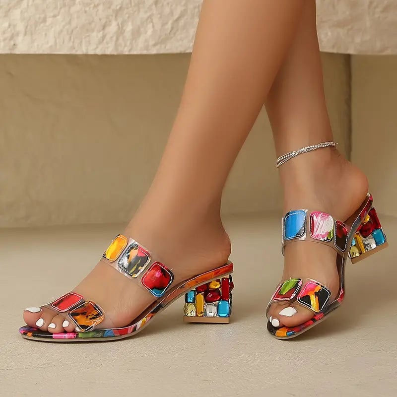 Flora Vibrant Double-Strap Sandals