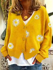 Marie | Women's Daisy Embroidered Cardigan