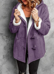 Ella | Women's Hooded Fleece Duffle Coat
