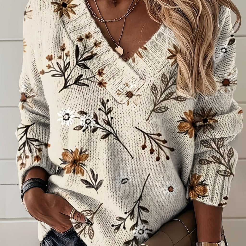Dania | Women's Floral Knit Jumper