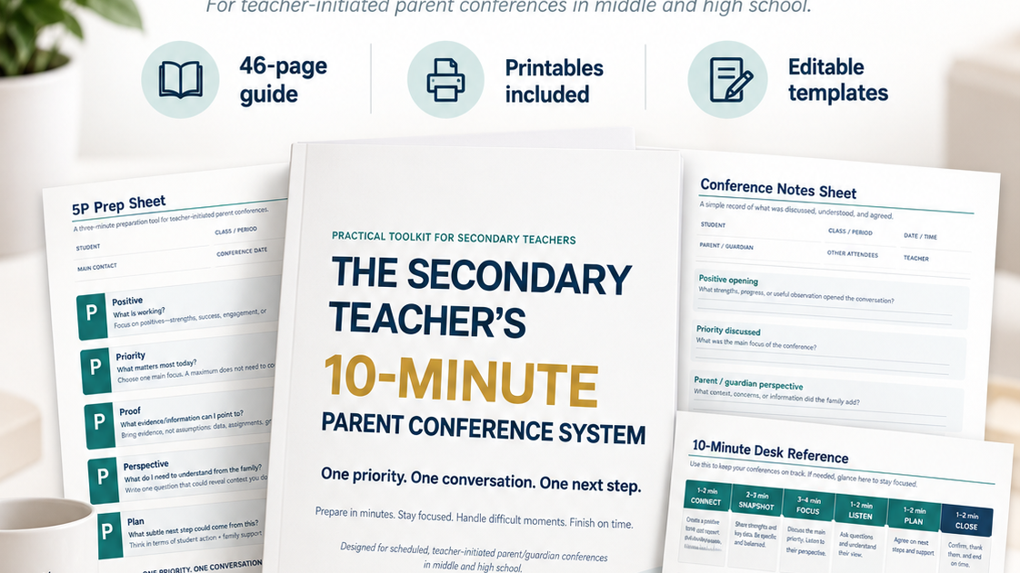 Secondary Teacher Parent Conference Toolkit