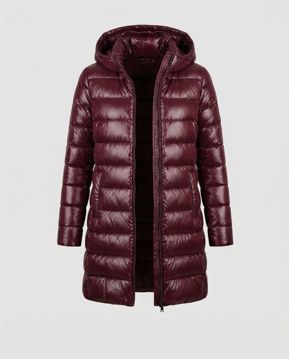 Elena | Women's Longline Hooded Puffer Jacket