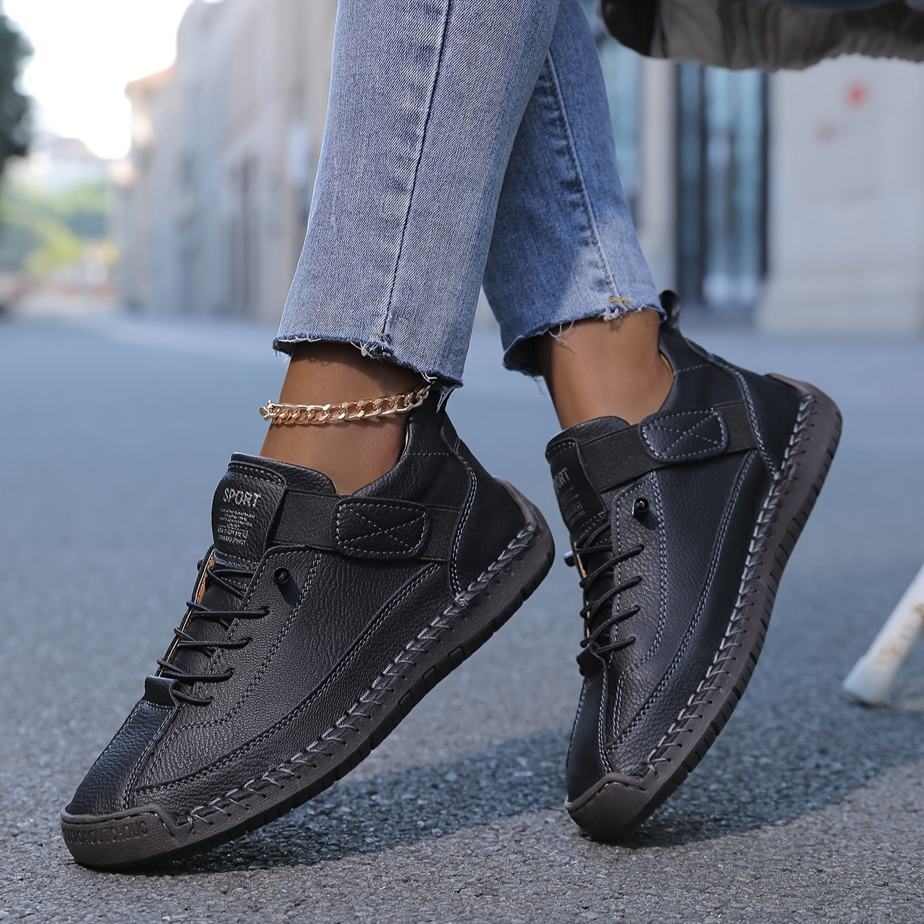 Nadia | Women's Stitched Sole Lace-Up Trainers