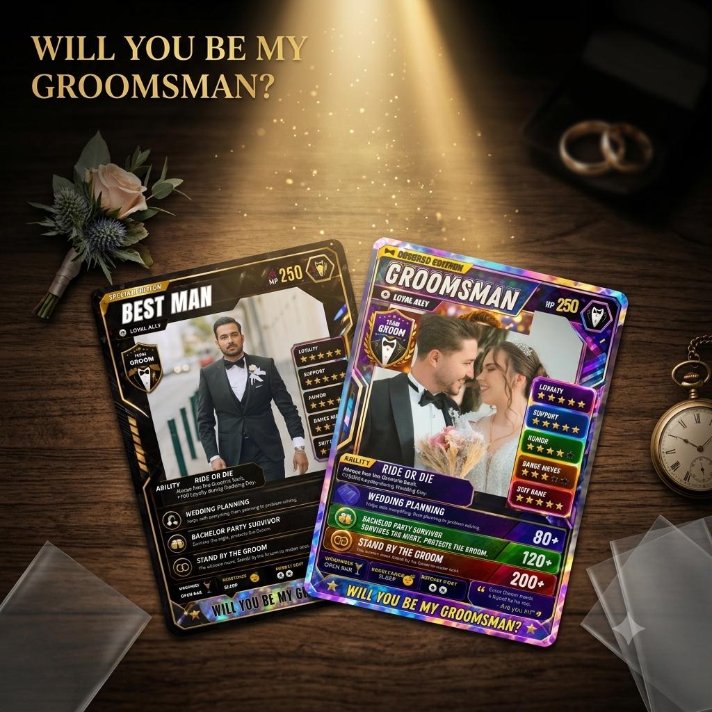 Groomsmen Proposal Card Template