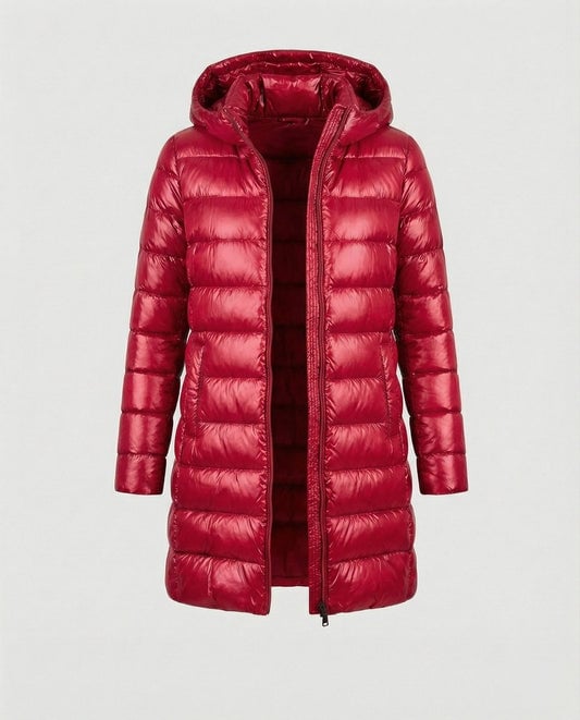 Elena | Women's Longline Hooded Puffer Jacket