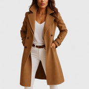Selina | Women's Double-Breasted Longline Wool Coat