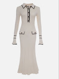Colette | Contrast Trim Jumper Midi Dress