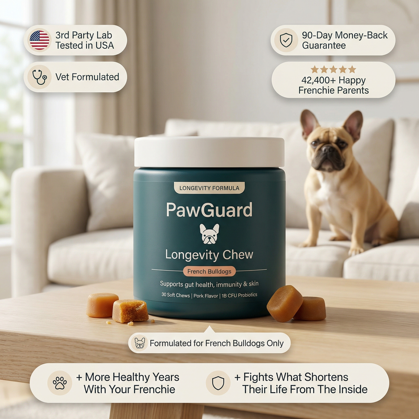 French Bulldog Longevity Chews