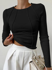 Elise | Exposed Seam Long Sleeve Top