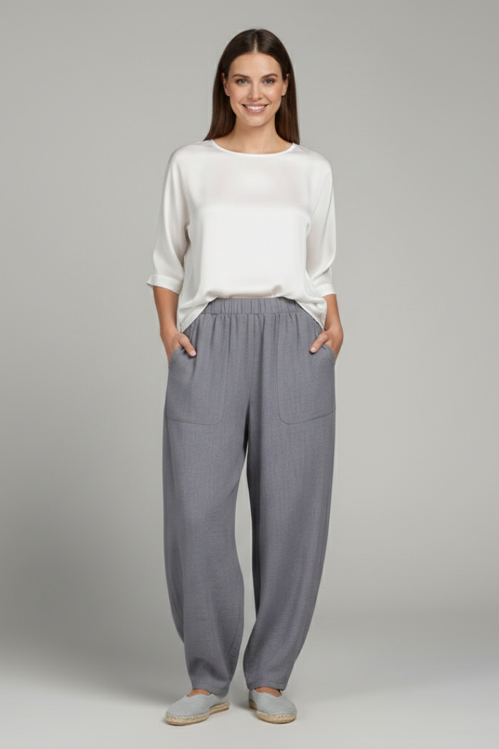 Beatrice | Tapered Fit Wide Leg Trousers