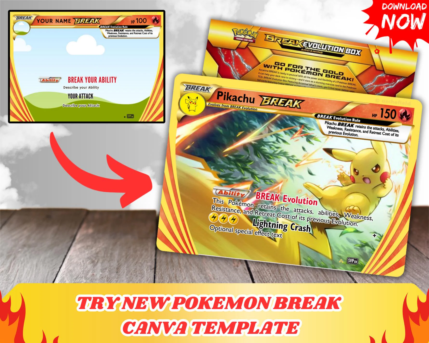 BREAK Evolution Pokémon Card Template