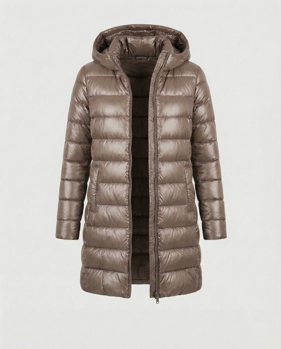 Elena | Women's Longline Hooded Puffer Jacket