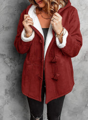 Ella | Women's Hooded Fleece Duffle Coat