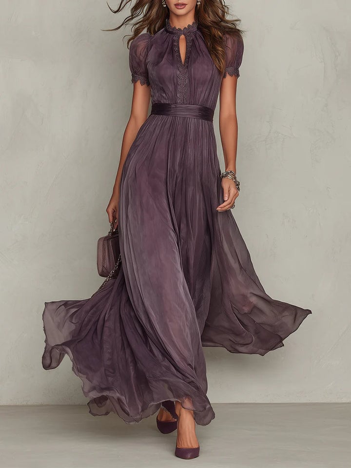Ashley | Vintage Elegant Chiffon Maxi Dress